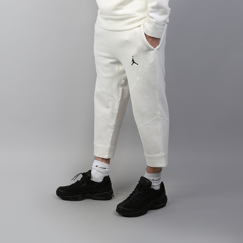 мужские бежевые брюки Jordan Wings 3/4 Fleece Pants 908668-121 - цена, описание, фото 2